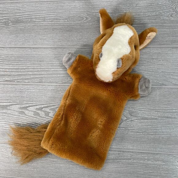 The Puppet Company Brown Pony Horse Long Sleeve Plush Stuffed Animal Pretend Toy - Picture 1 of 12